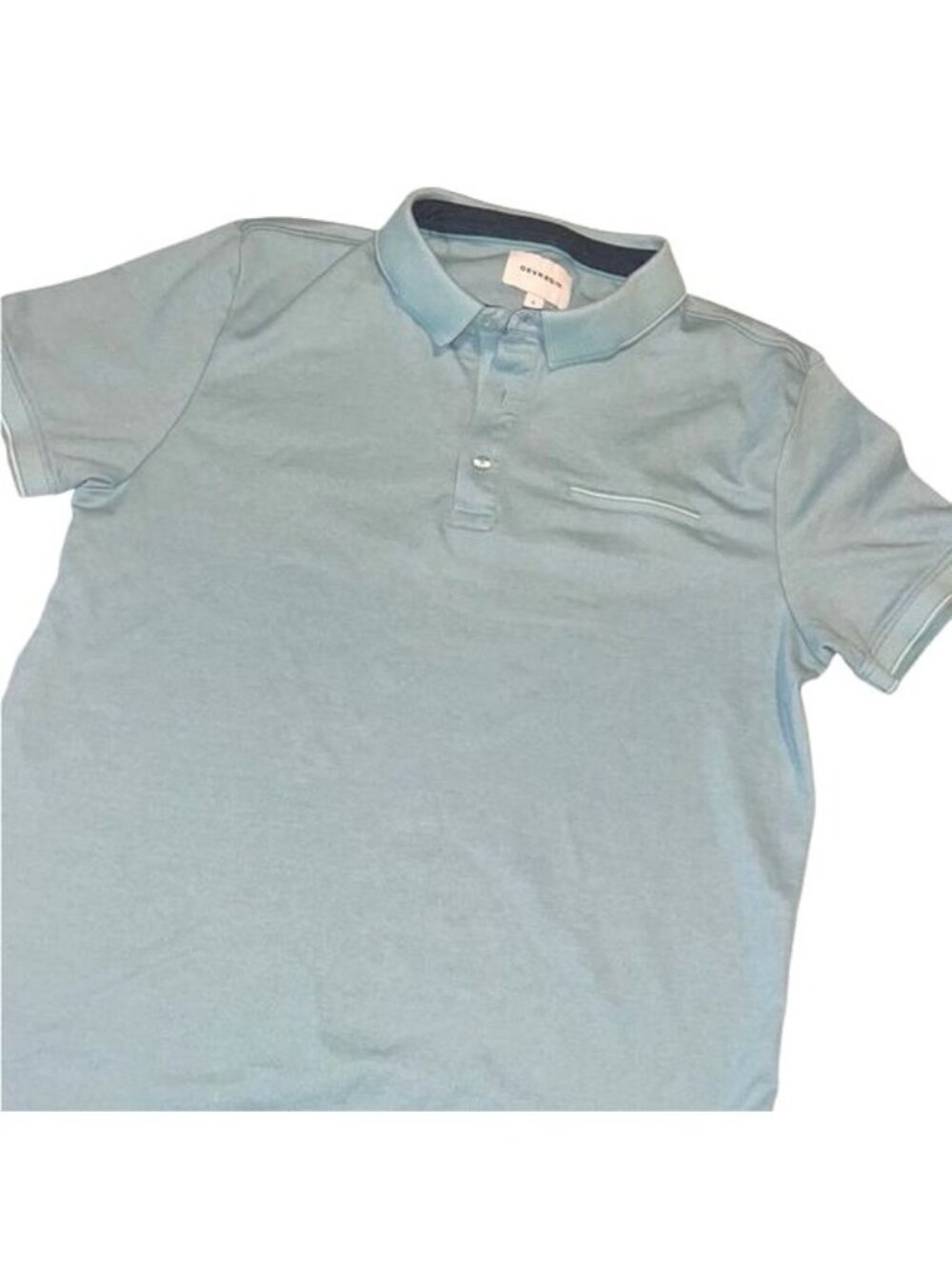 Devred Light Green Three Button Collar Polo Golf Shirt Size Large